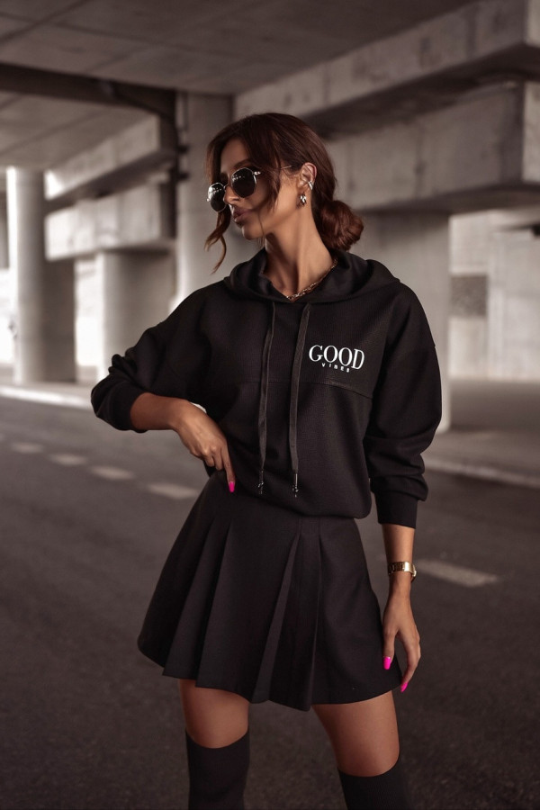 BLUZA GOOD VIBES BLACK 1