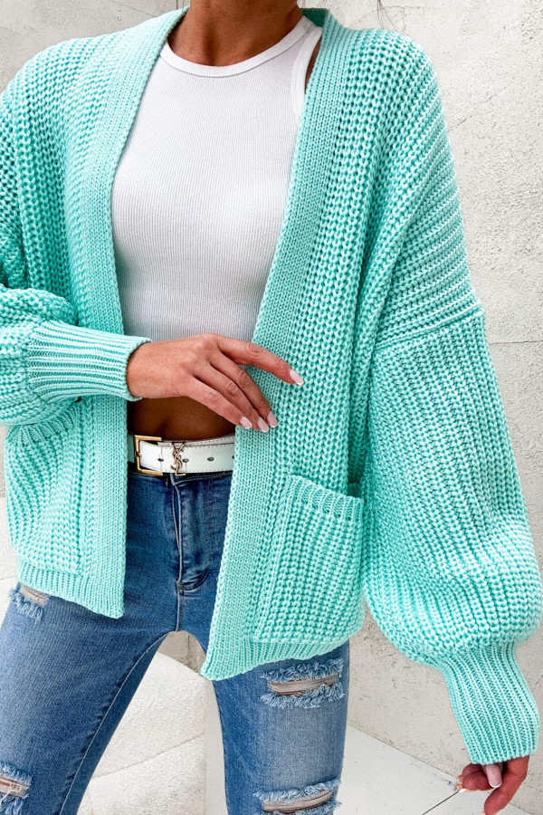 SWETER NARZUTKA BOCCA | MINT