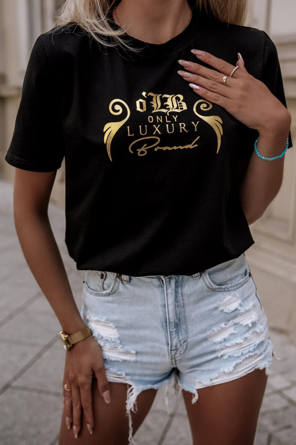 T-SHIRT THE GOLD OLB| CZARNY