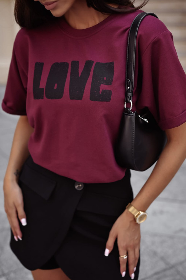 T-SHIRT LOVE| BORDO