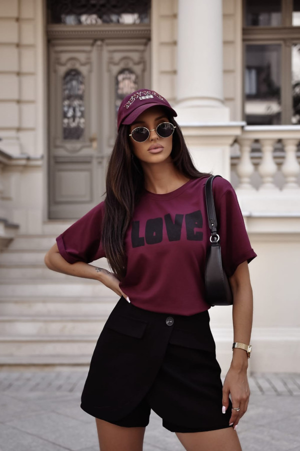 T-SHIRT LOVE| BORDO 1