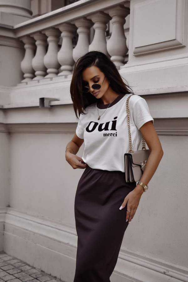 T-SHIRT OUI MERCI| CHOCOLATE 1