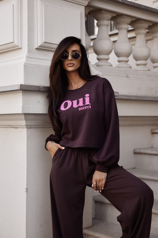 BLUZA OUI MERCI| CHOCOLATE 1