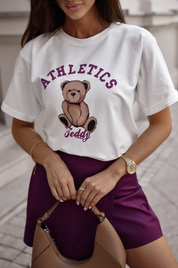 T-SHIRT ATHLELTICS TEDDY | WHITE