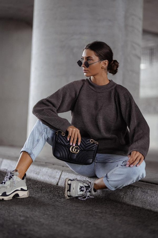 SWETER BROOKLYN| CZEKOLADA