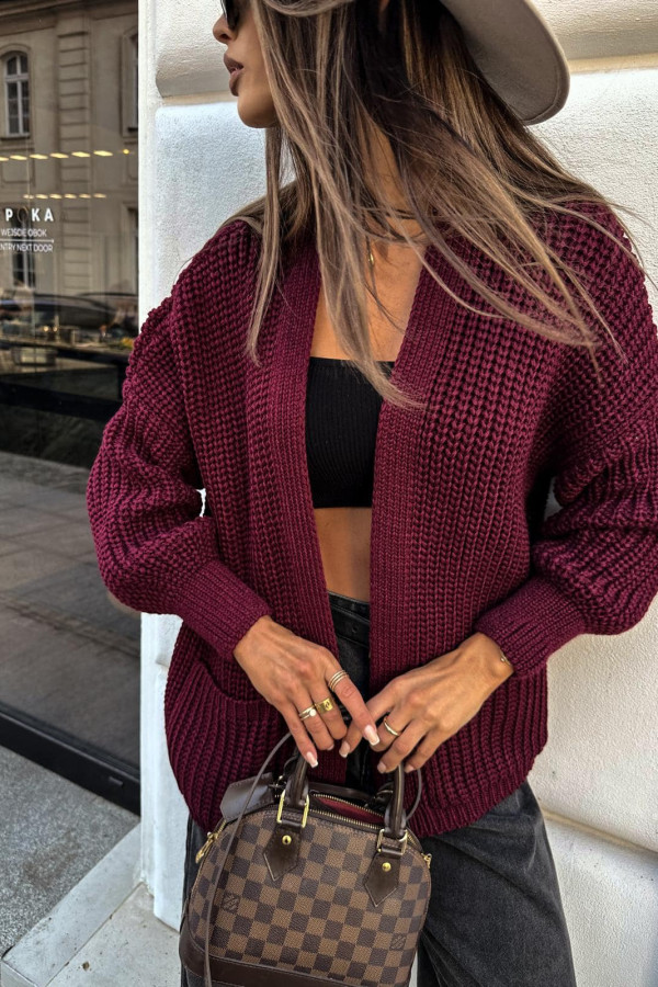 SWETER NARZUTKA BOCCA | BORDO