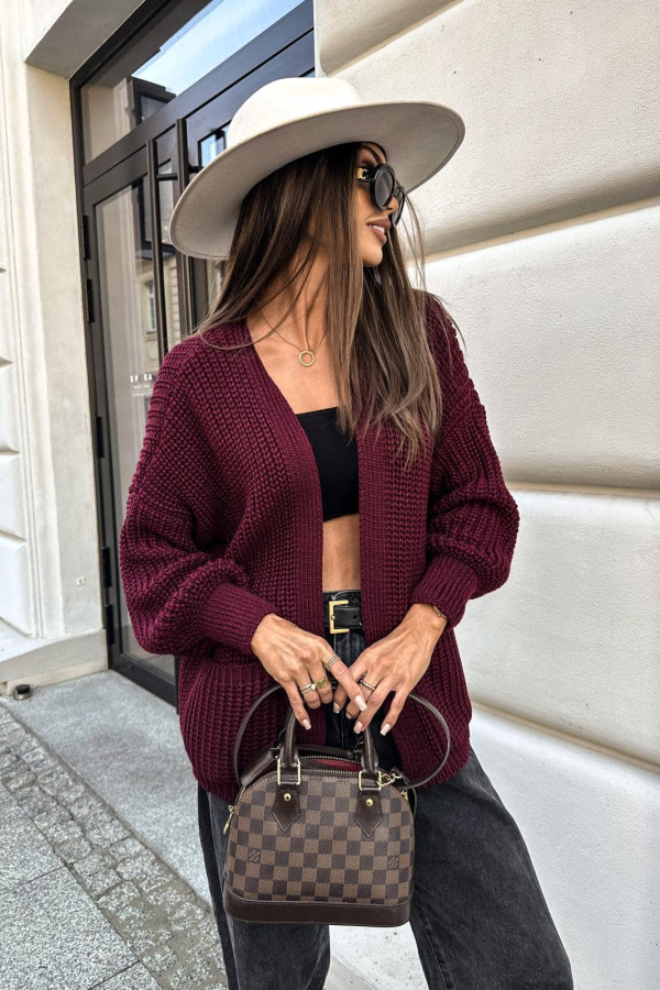 SWETER NARZUTKA BOCCA | BORDO 3