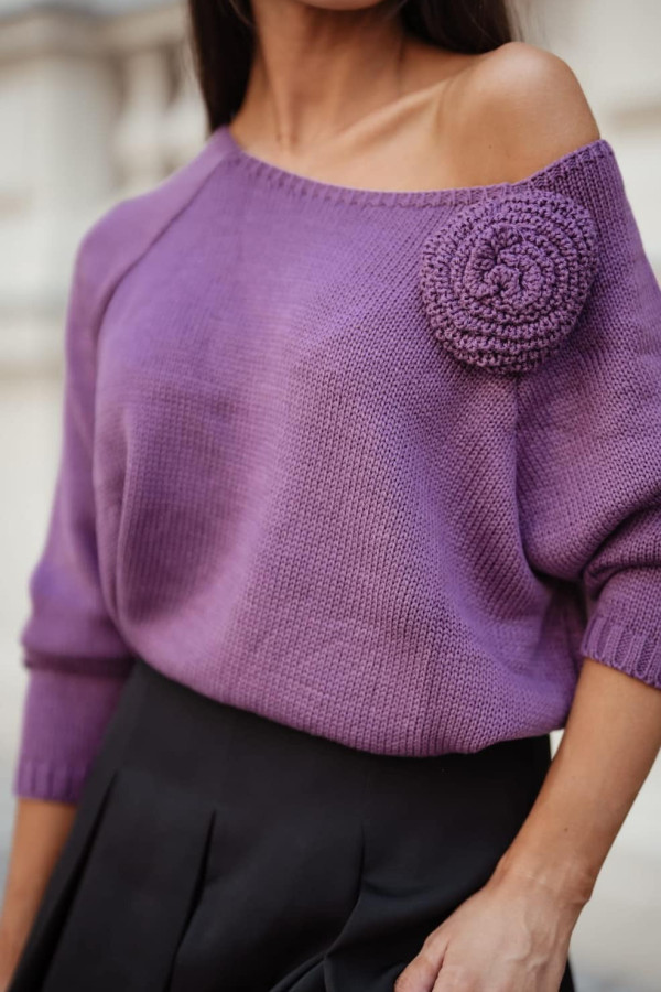 SWETER ROSE BOCCA| ŚLIWKA