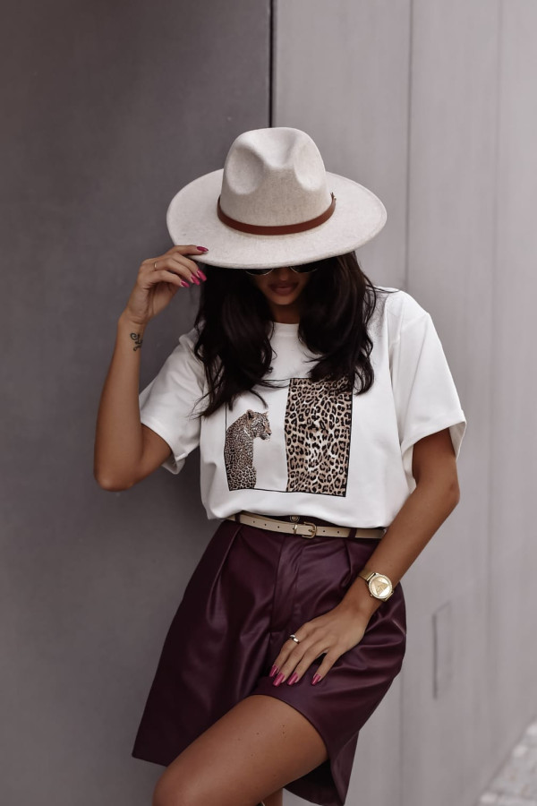 T-SHIRT LEOPARDO| WHITE