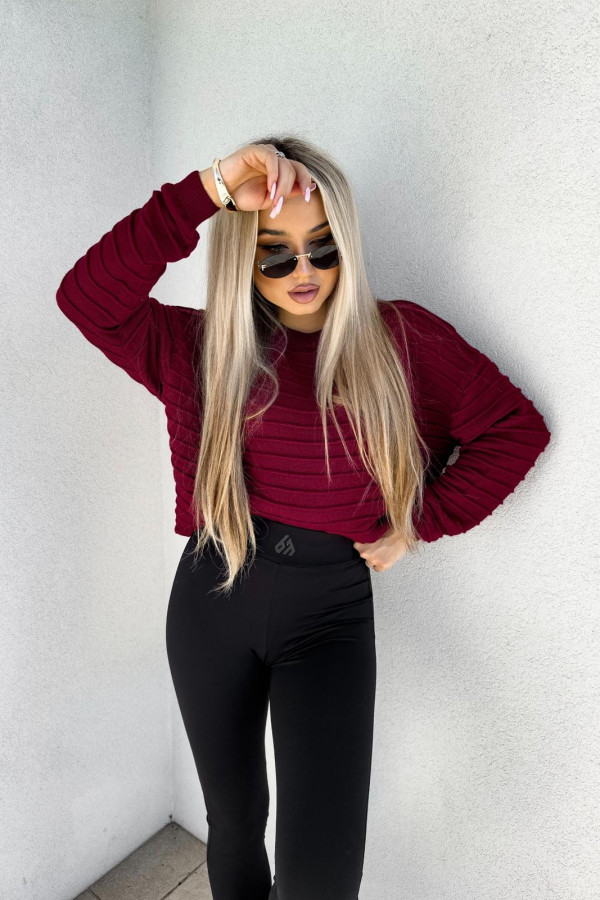 SWETER MALIBU AUTUMN Z KASZMIREM|BORDO 5