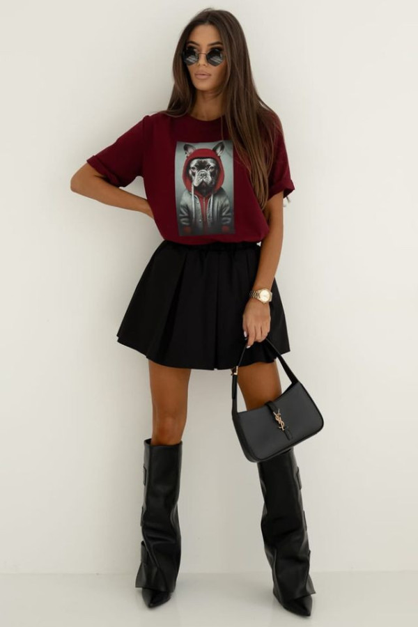 T-SHIRT FRENCHI FRIEND | BORDO 2