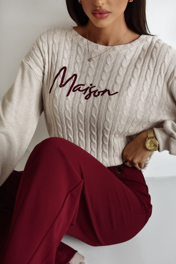 SWETER MAISON| BEIGE