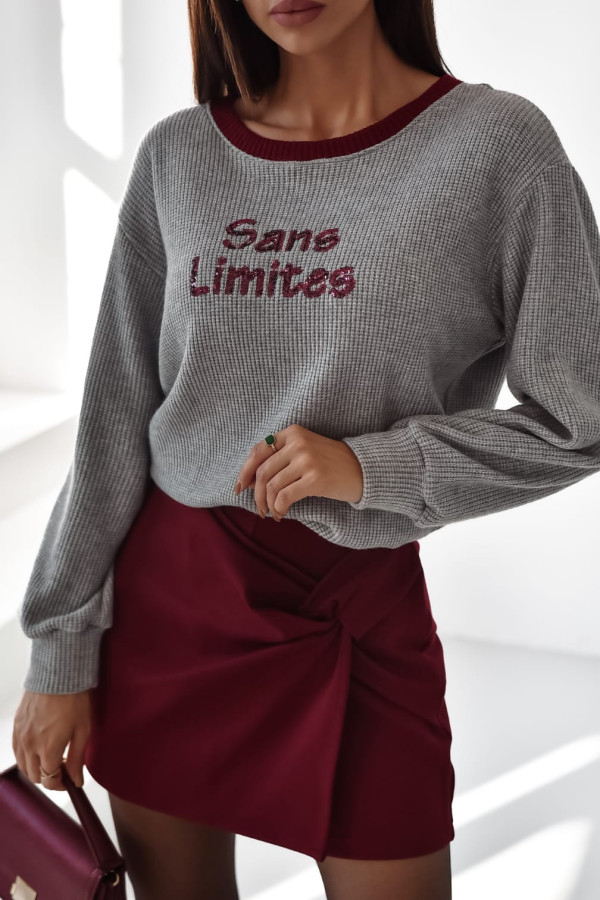 SWETER SANS LIMITES| GREY