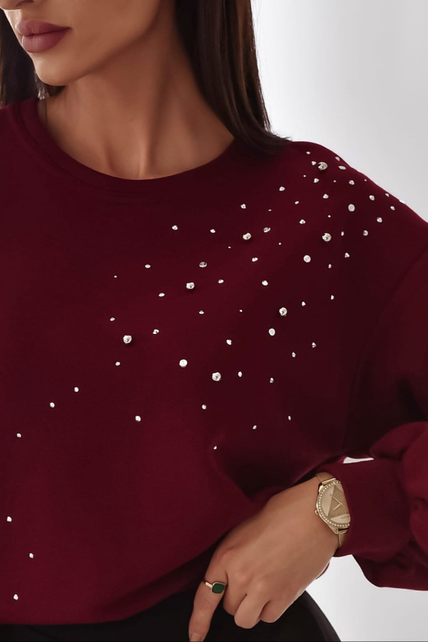 BLUZA DELICATE BLING| BORDO