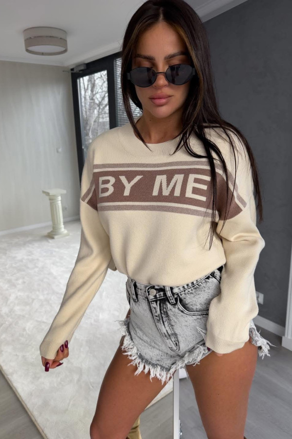 SWETER BY ME Z KASZMIREM| BEIGE