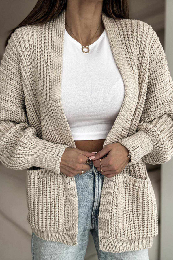 SWETER NARZUTKA BOCCA | BEIGE