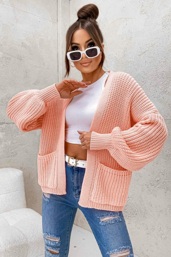 SWETER NARZUTKA BOCCA | PEACH 3