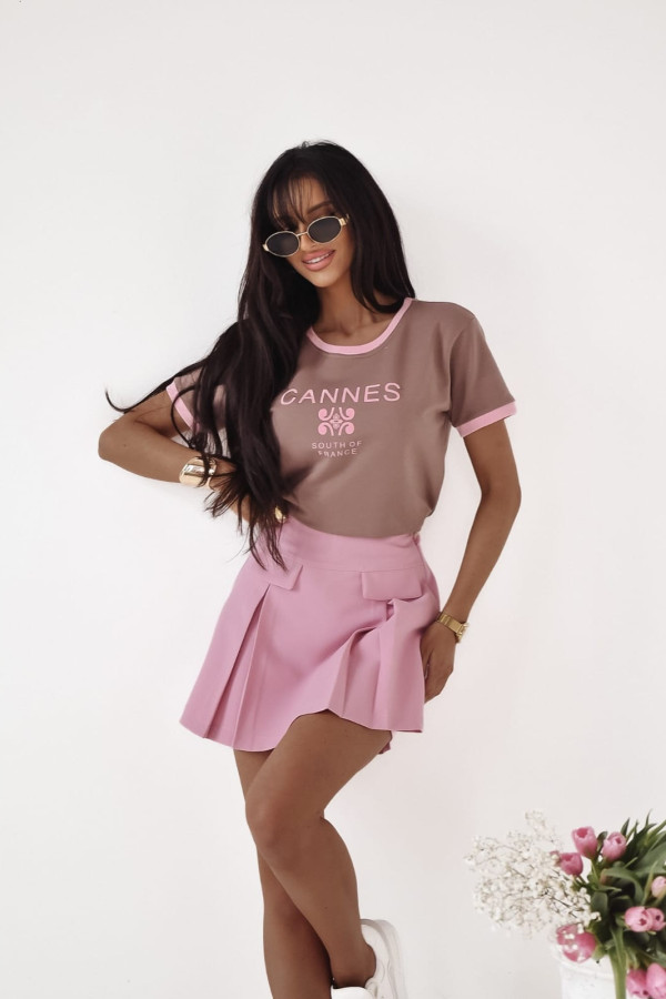 T-SHIRT CANNES| MOCCA MOUSSE 1