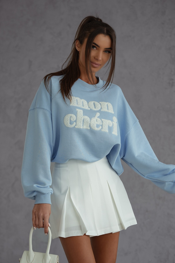 BLUZA MON CHERI| BLUE WHITE