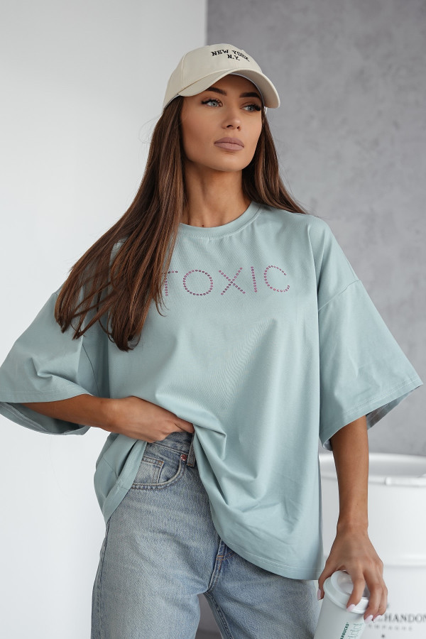 OVERSIZOWY T-SHIRT TOXIC |MINT