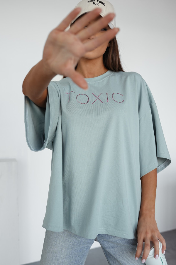 OVERSIZOWY T-SHIRT TOXIC |MINT 2