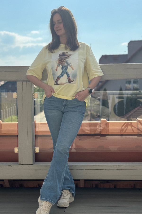 T-SHIRT KOWBOJKA| YELLOW 3