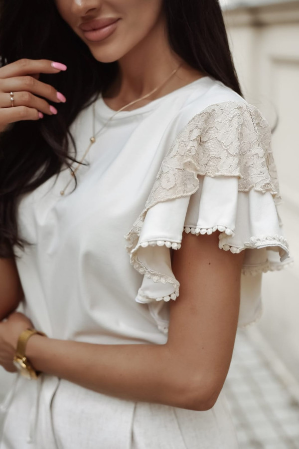BAWEŁNIANA BLUZKA GULIA| BEIGE 1