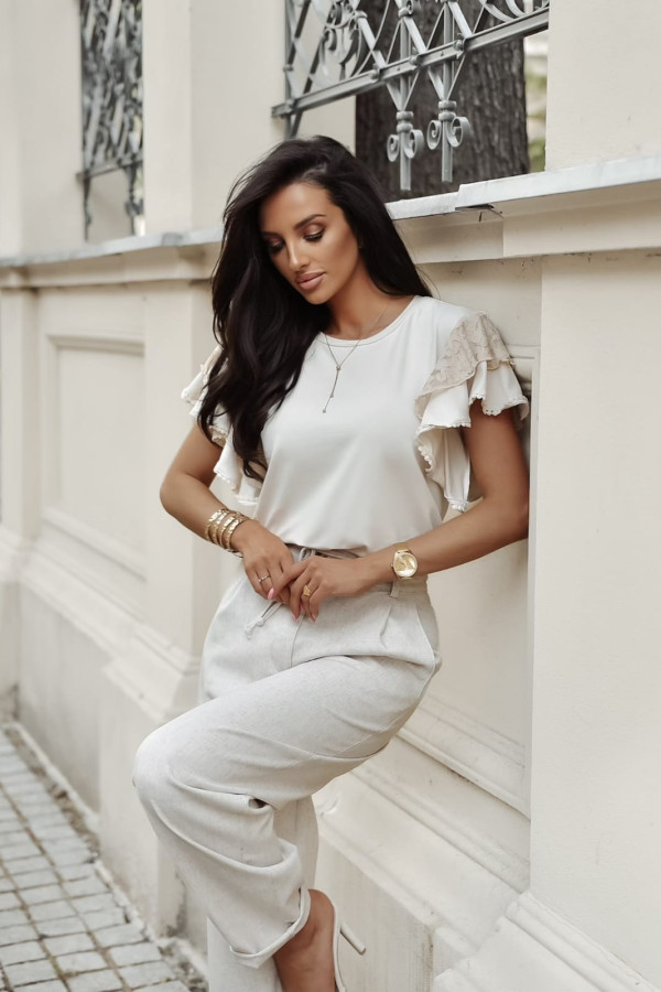 BAWEŁNIANA BLUZKA GULIA| BEIGE 2