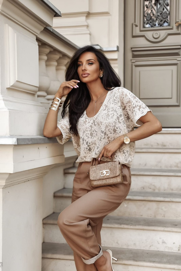 KORONKOWA BLUZKA MONACO| BEIGE 2