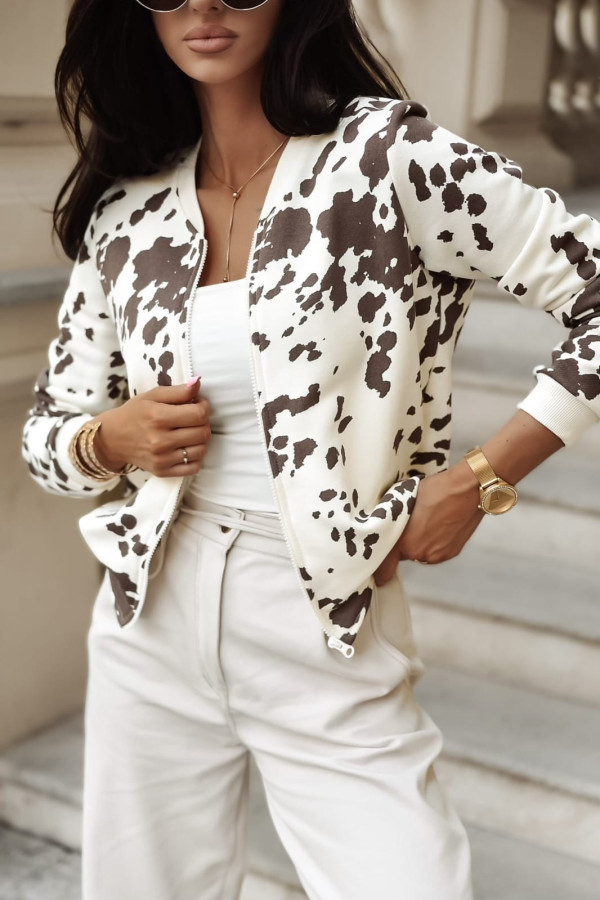 ROZPINANA BLUZA BOMBERKA MILKA| CREAM 1