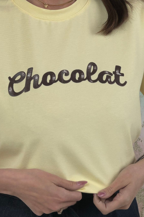 T-SHIRT ECRU CHOCOLAT| CYTRYNA 1