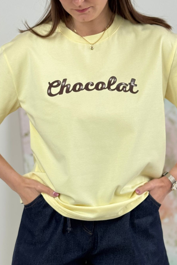 T-SHIRT ECRU CHOCOLAT| CYTRYNA 2