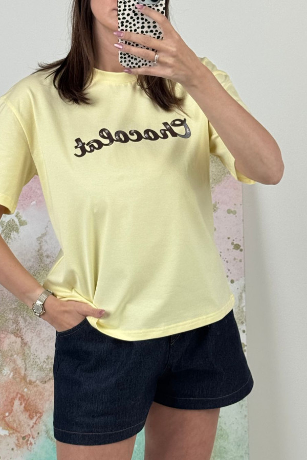T-SHIRT ECRU CHOCOLAT| CYTRYNA 3