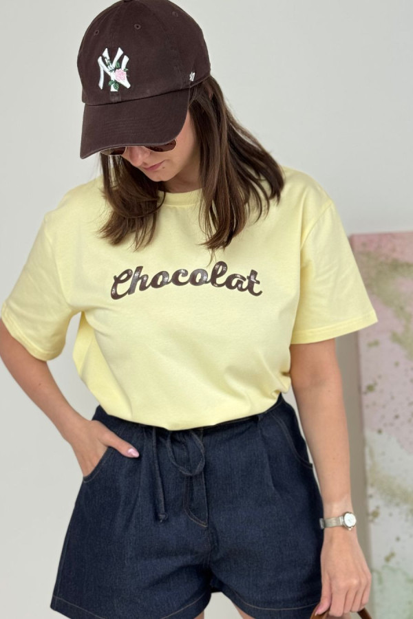 T-SHIRT ECRU CHOCOLAT| CYTRYNA