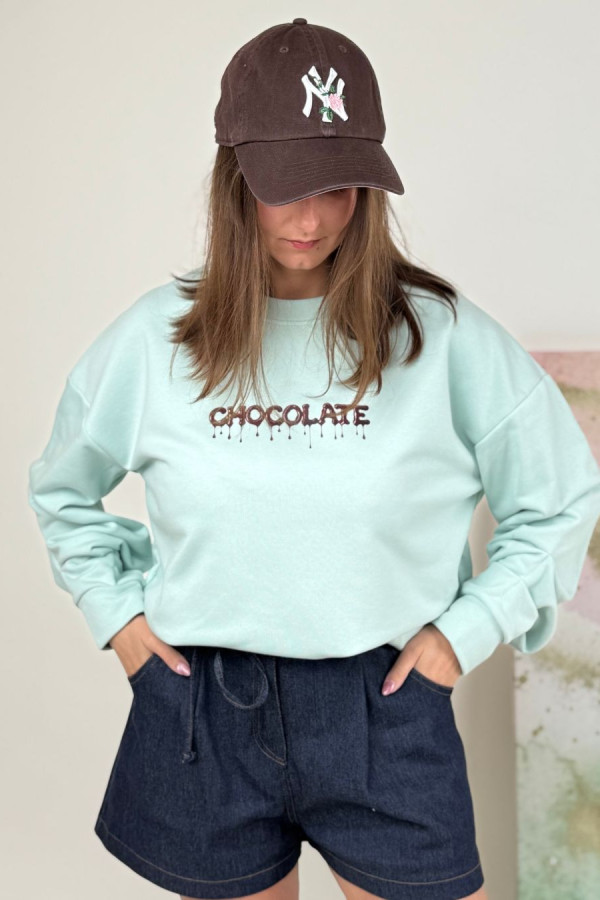 OVERSIZOVA BLUZA CHOCOLATE BOCCA| MINT 1