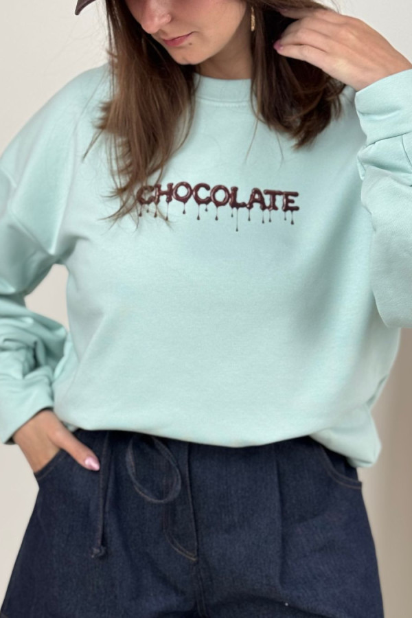 OVERSIZOVA BLUZA CHOCOLATE BOCCA| MINT