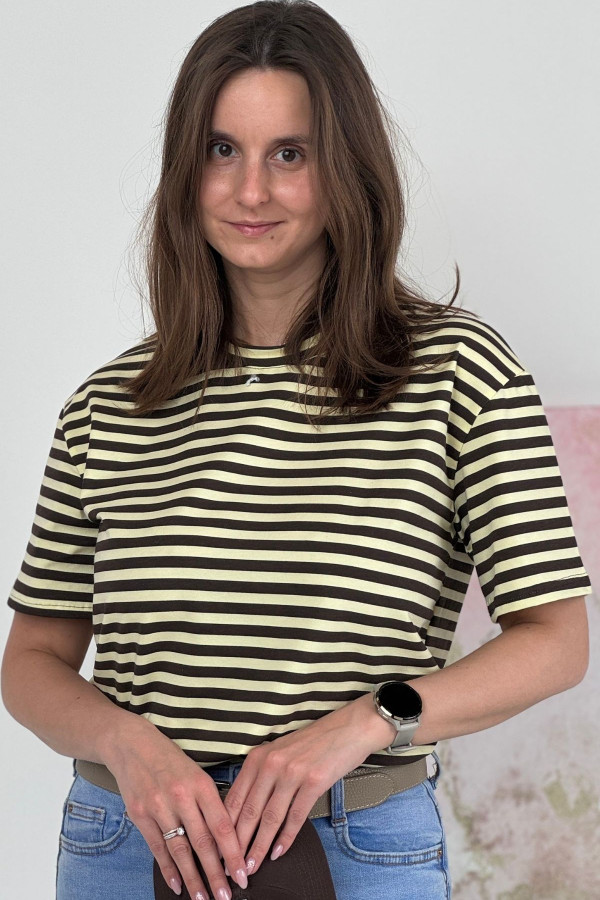T-SHIRT NOODA W CZEKOLADOWE PASECZKI| BANAN 1