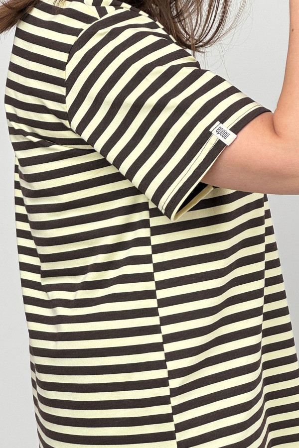 T-SHIRT NOODA W CZEKOLADOWE PASECZKI| BANAN 5