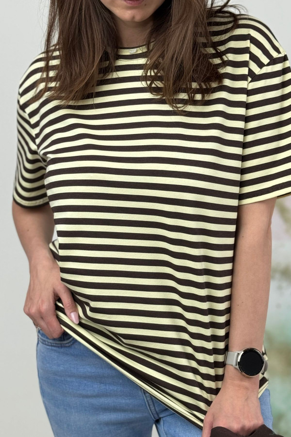 T-SHIRT NOODA W CZEKOLADOWE PASECZKI| BANAN