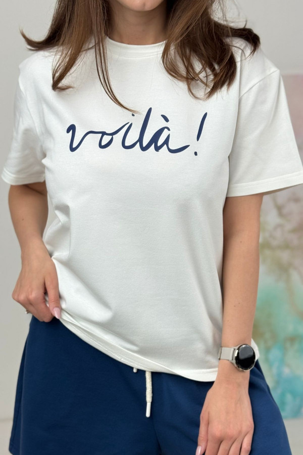 T-SHIRT VOILA GRANAT| ECRU