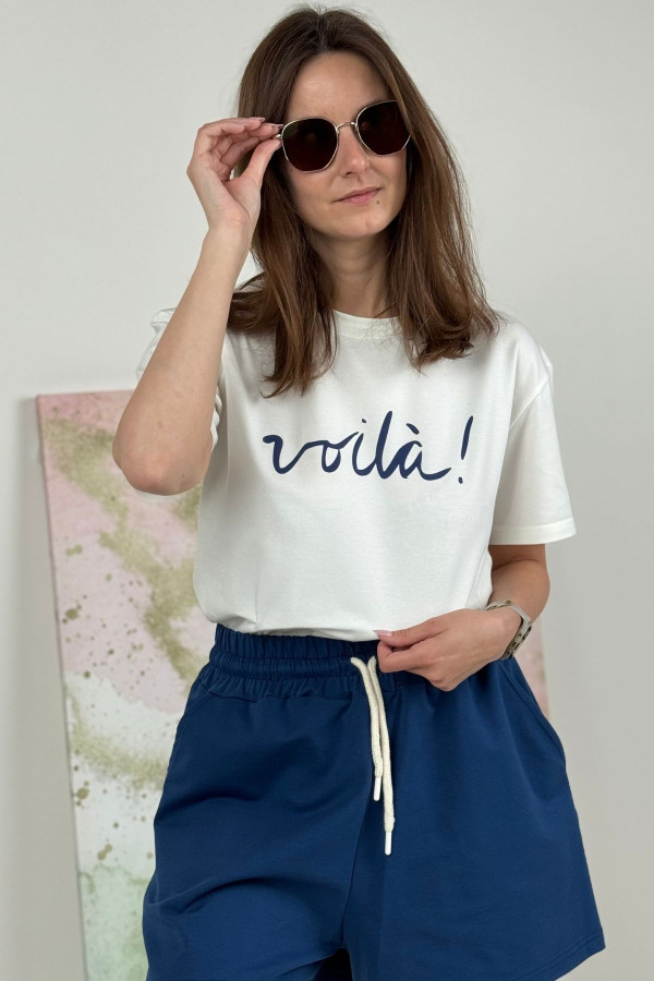 T-SHIRT VOILA GRANAT| ECRU 1