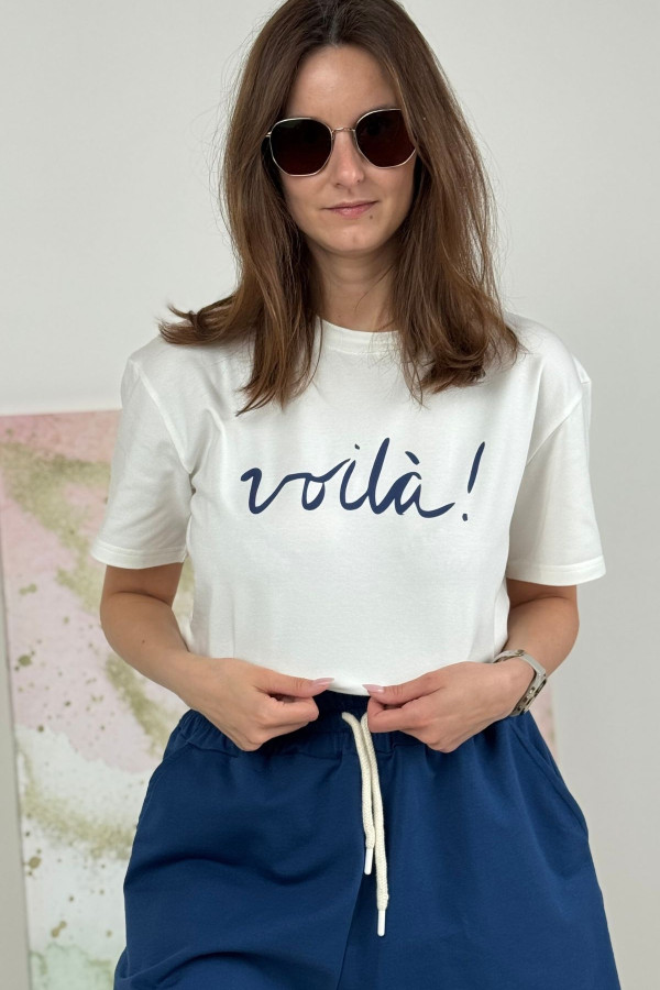 T-SHIRT VOILA GRANAT| ECRU 3