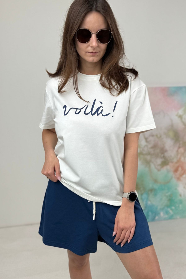 T-SHIRT VOILA GRANAT| ECRU 4