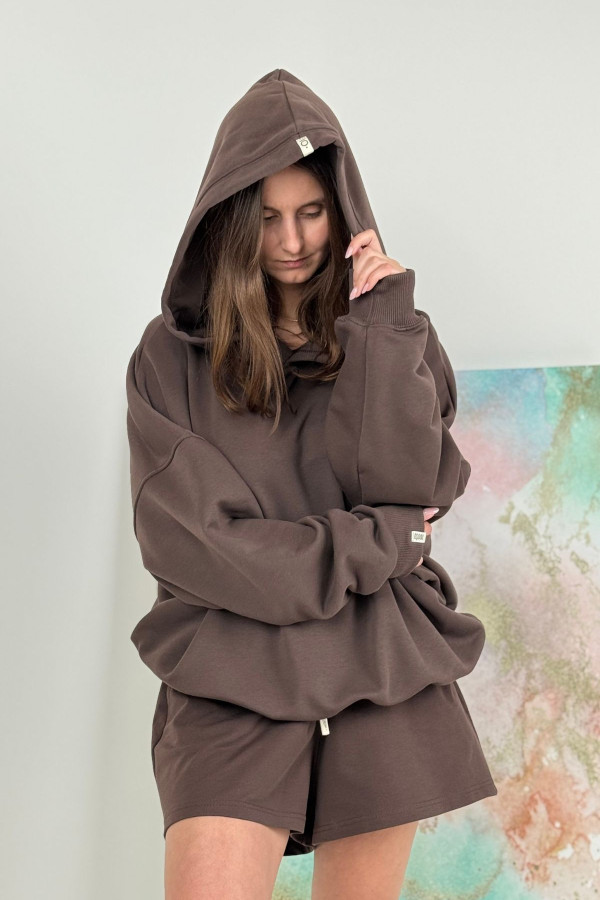 OVERSIZOVA BLUZA NOODA PREMIUM| CZEKOLADA 2
