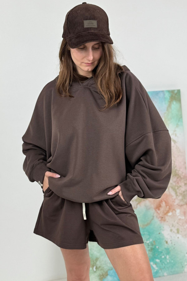 OVERSIZOVA BLUZA NOODA PREMIUM| CZEKOLADA 3
